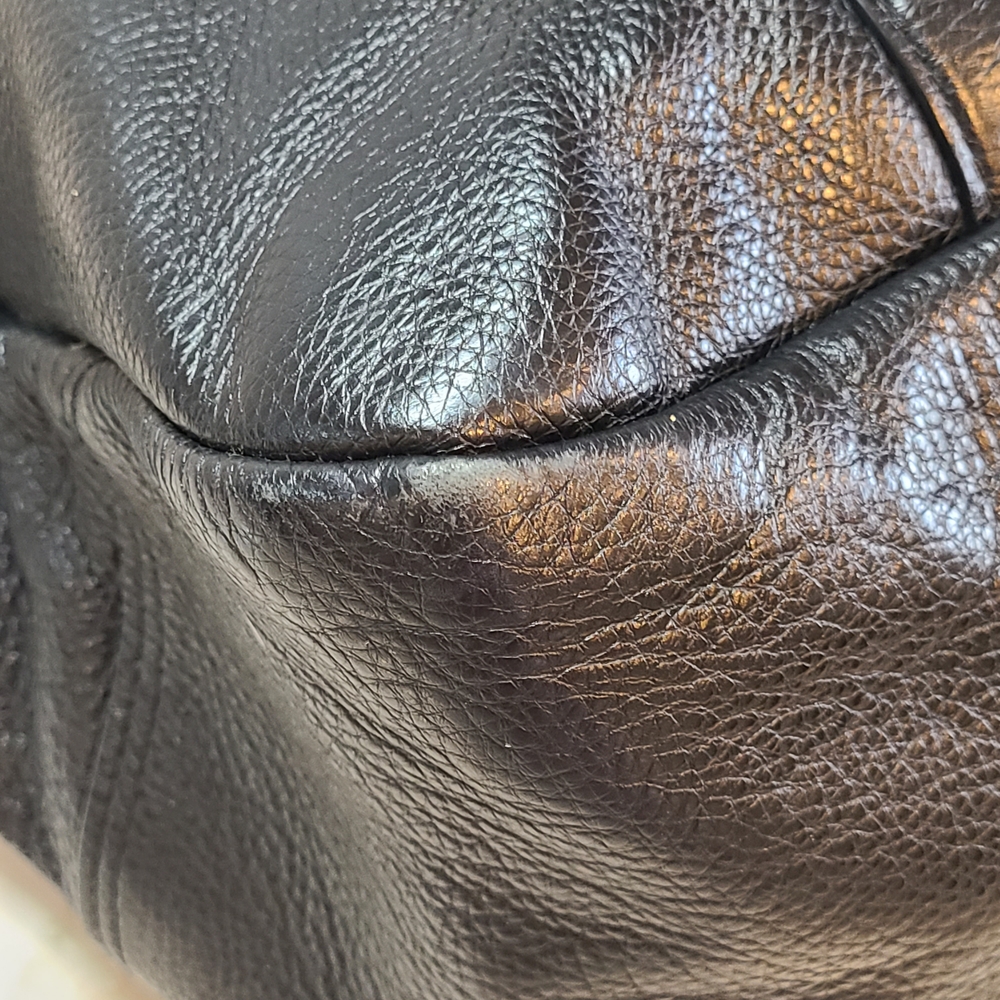 Coach Central Satchel Black Pebbled Leather EUC - Picture 14 of 16